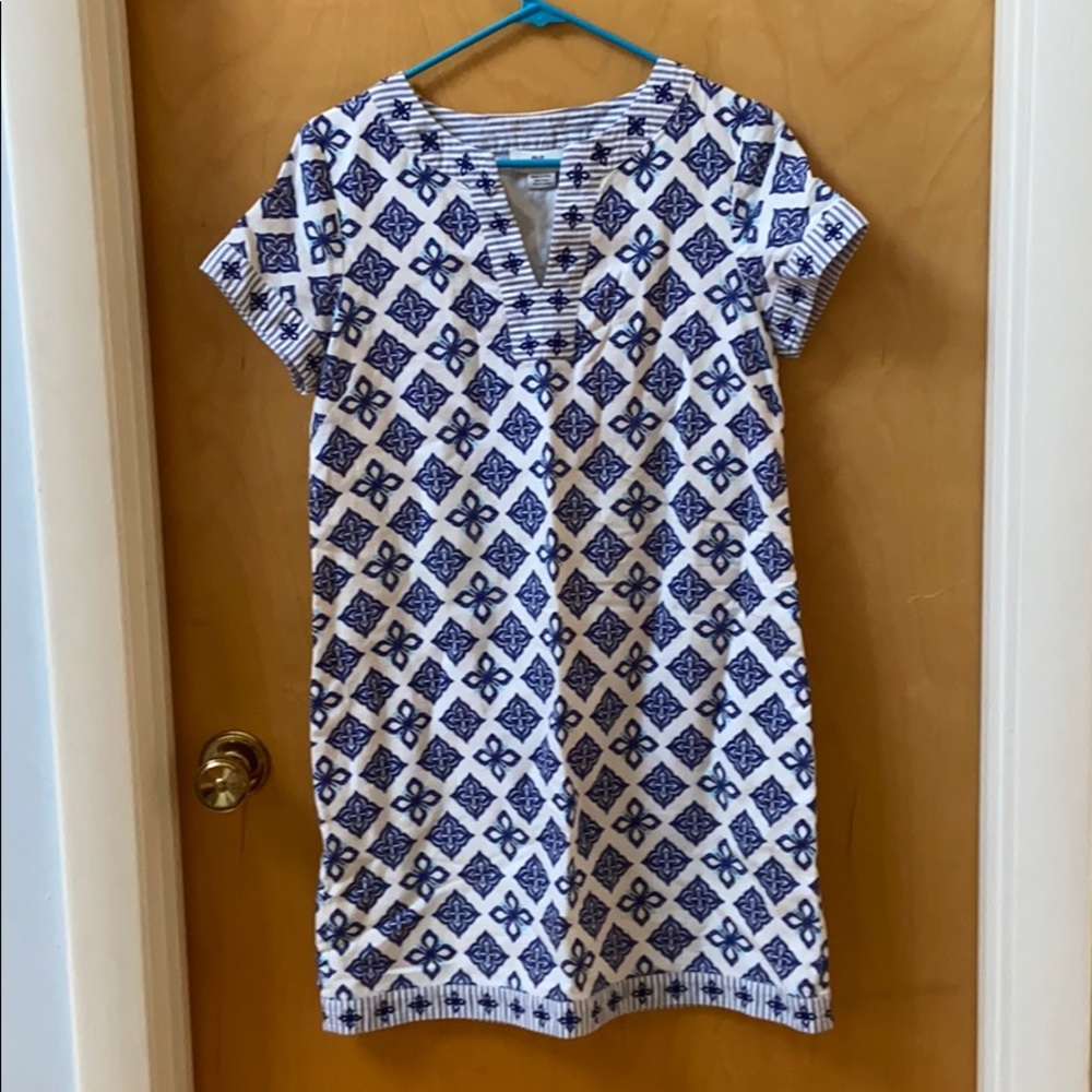 Vineyard Vines Blue and White Patterned Dress